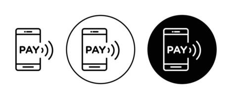 icono de pago móvil vector