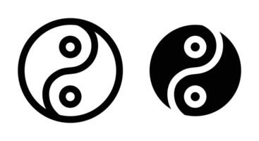 icono de yin yang vector