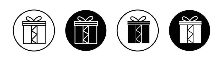 Present gift box icon vector