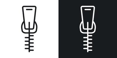 Zipper tool icon vector