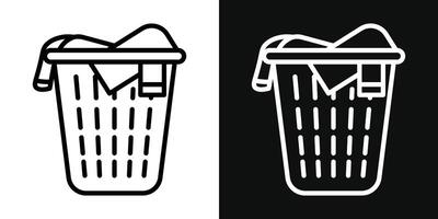 Laundry basket icon vector