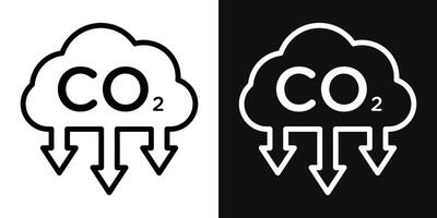 icono de emisiones de co2 vector