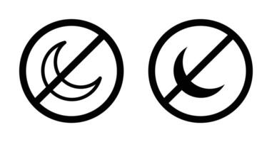 No moon icon vector