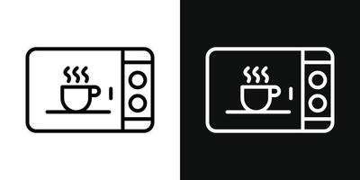 Microwave oven icon vector