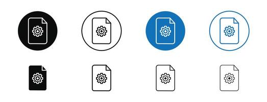 icono de configuración del documento vector