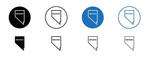 nevada map icon vector