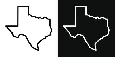 Texas map icon vector