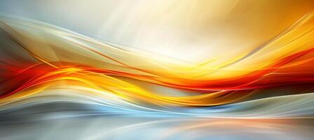 AI generated Abstract red and orange soft waves flowing design background   modern digital art concept photo