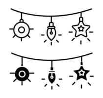 Christmas light icon vector