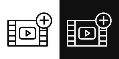 añadir vídeo icono vector