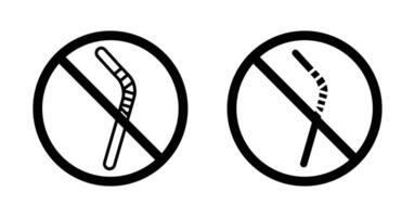 Stop using the plastic straw icon vector