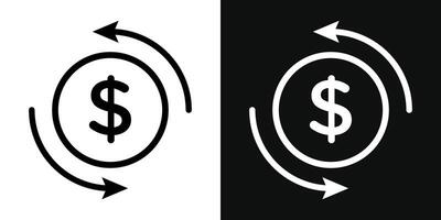 circulación de dinero icono vector