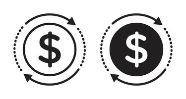 Circulation of money icon vector