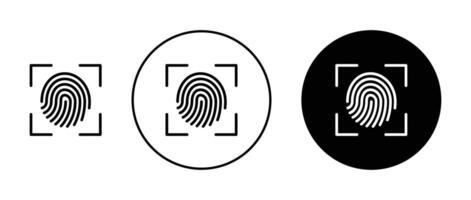 Fingerprint vector icon