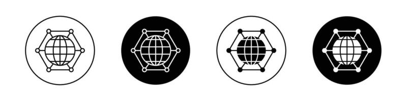 Global network icon vector