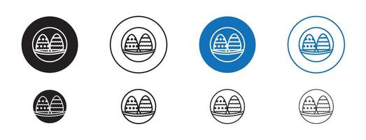 Easter eggs icon vector