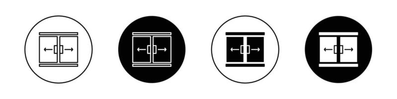 Sliding door icon vector