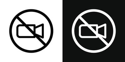 No recording icon vector