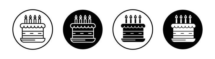 Birthday cake Icon vector