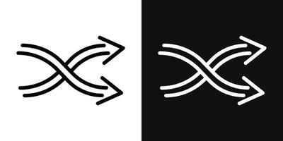 Shuffle arrow icon vector