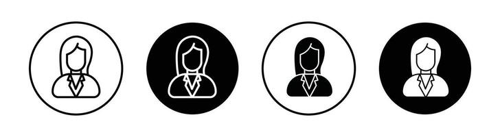 Stewardess vector icon