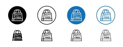 Duty free icon vector