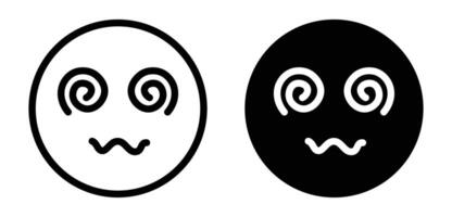 Hypnotized emoji icon vector