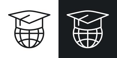 World university icon vector