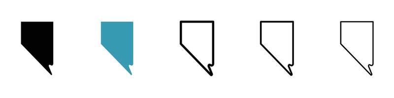 Nevada mapa icono vector