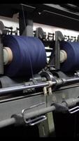 Vertical Video of Yarn Textile Machine Working