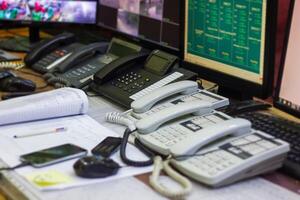 computer network server with telephones photo