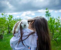 woman in the park, young woman in the garden photo