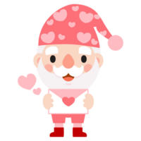 gnomos San Valentín día con corazones clipart, gnomos amar, dulce gnomos para enamorado día. romántico enamorado gnomo png