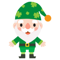 gnomes Saint patrick's journée clipart, gnome homme et femme Saint Patricks, png