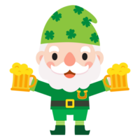 Gnomes Saint Patrick's Day Clipart, Gnome man and woman Saint Patricks, png