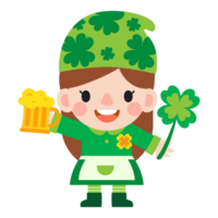 Gnomes Saint Patrick's Day Clipart, Gnome man and woman Saint Patricks, png