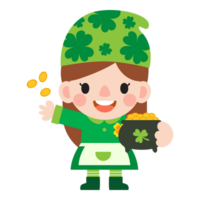 Gnomes Saint Patrick's Day Clipart, Gnome man and woman Saint Patricks, png