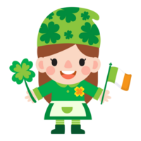 Gnomes Saint Patrick's Day Clipart, Gnome man and woman Saint Patricks, png