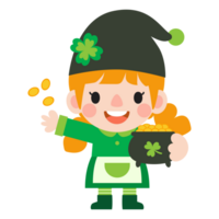 Gnomes Saint Patrick's Day Clipart, Gnome man and woman Saint Patricks, png