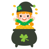 Gnomes Saint Patrick's Day Clipart, Gnome man and woman Saint Patricks, png