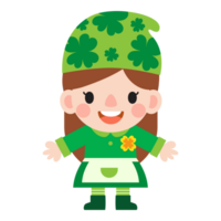 gnomes Saint patrick's journée clipart, gnome homme et femme Saint Patricks, png