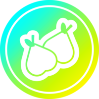 organic pears circular icon with cool gradient finish png