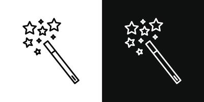Magic wand icon vector