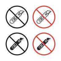 Do not cut icon vector