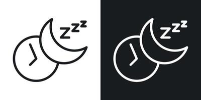 Sleeping time icon vector