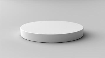 AI generated a white round object on a gray surface photo