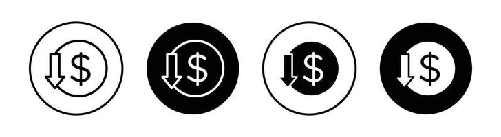 Lower cost icon vector