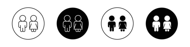 Boy and girl icon vector