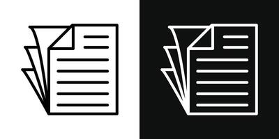 Document papers pile icon vector