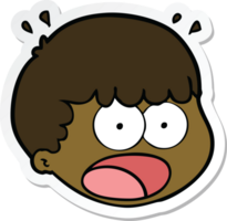 sticker of a cartoon male face png